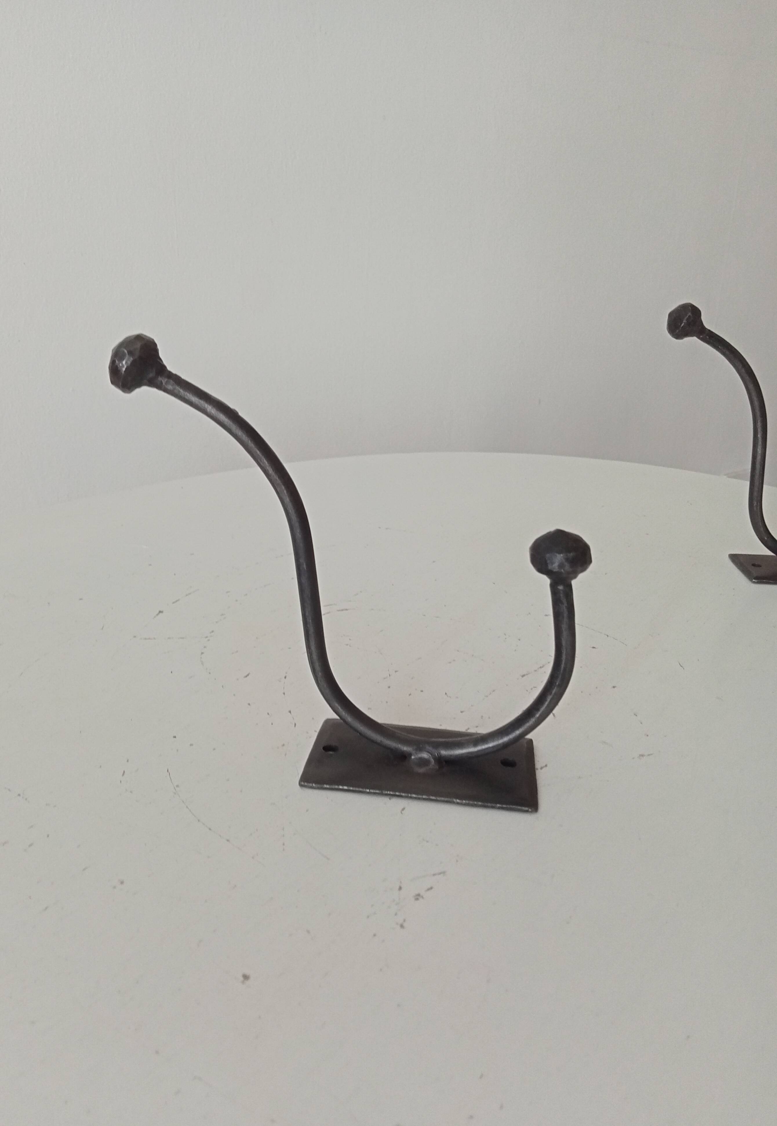 Brutalist coat rack pair