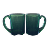 Pair of thick green mugs