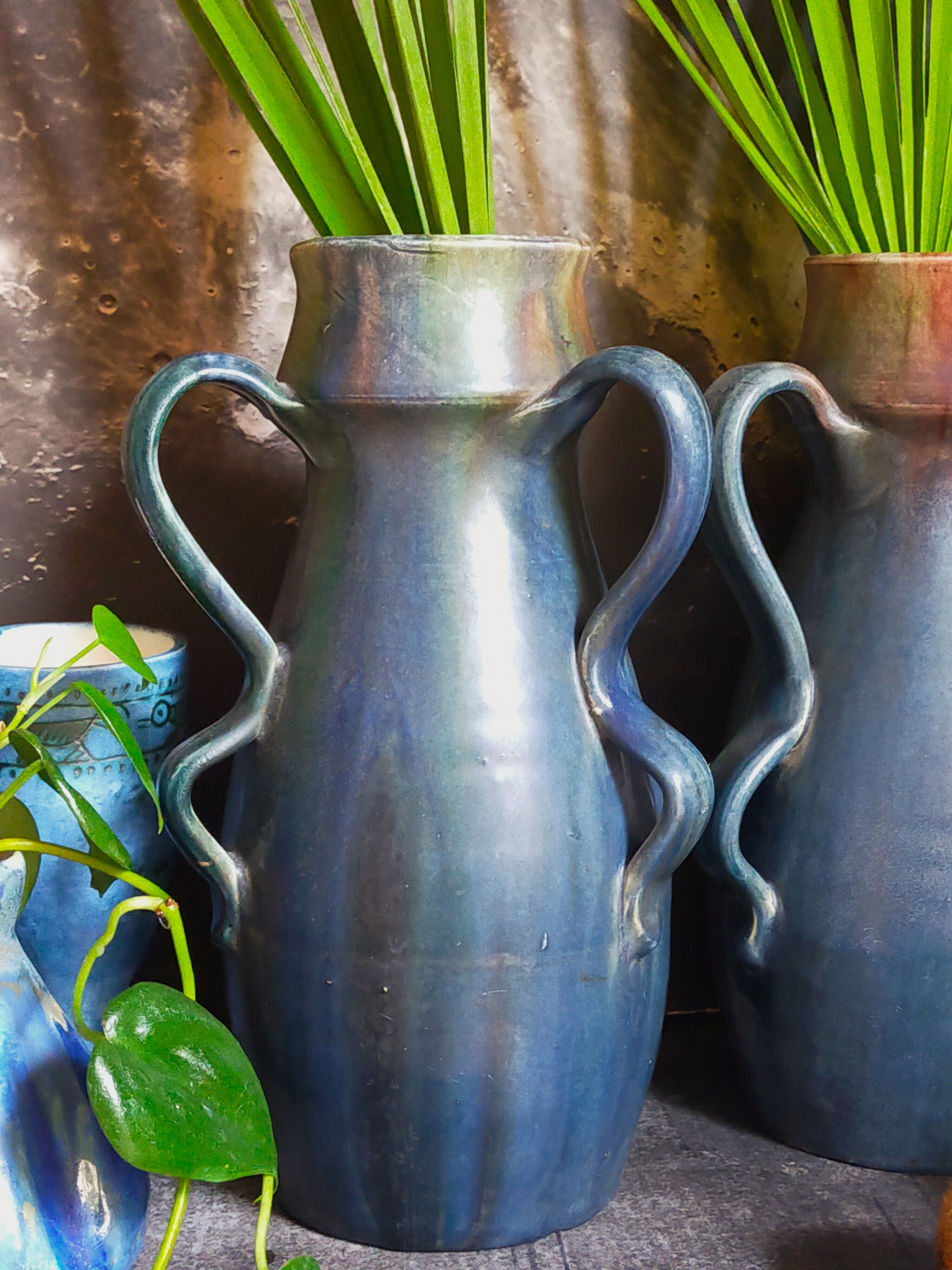 Duo of Flemish pottery of Charles and Auguste Maes early twentieth century