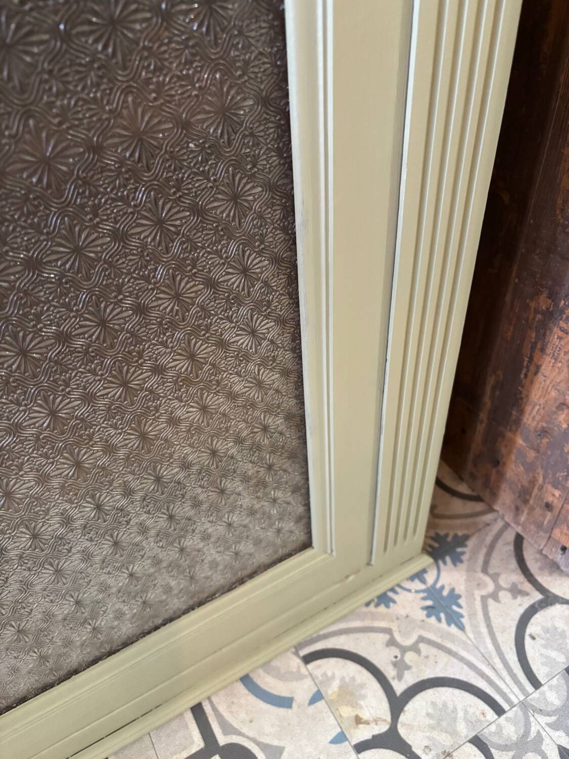 Khaki glass sideboard