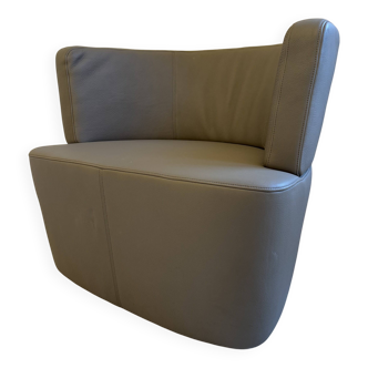 WALTER KNOLL - Joel Armchair Eoos Taupe Leather