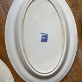 5 large serving plates, French production