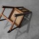 Chaise en bois et rotin française antique, vers 1900