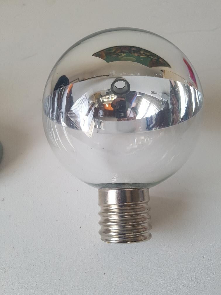 Design wall lamp chrome metal dumbbell shape