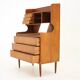 1960s danish teak writing cabinet