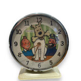 Tintin alarm clock bayard animated mechanical metal 1960s