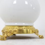 Pair of white and bronze porcelain lamps, circa 1880