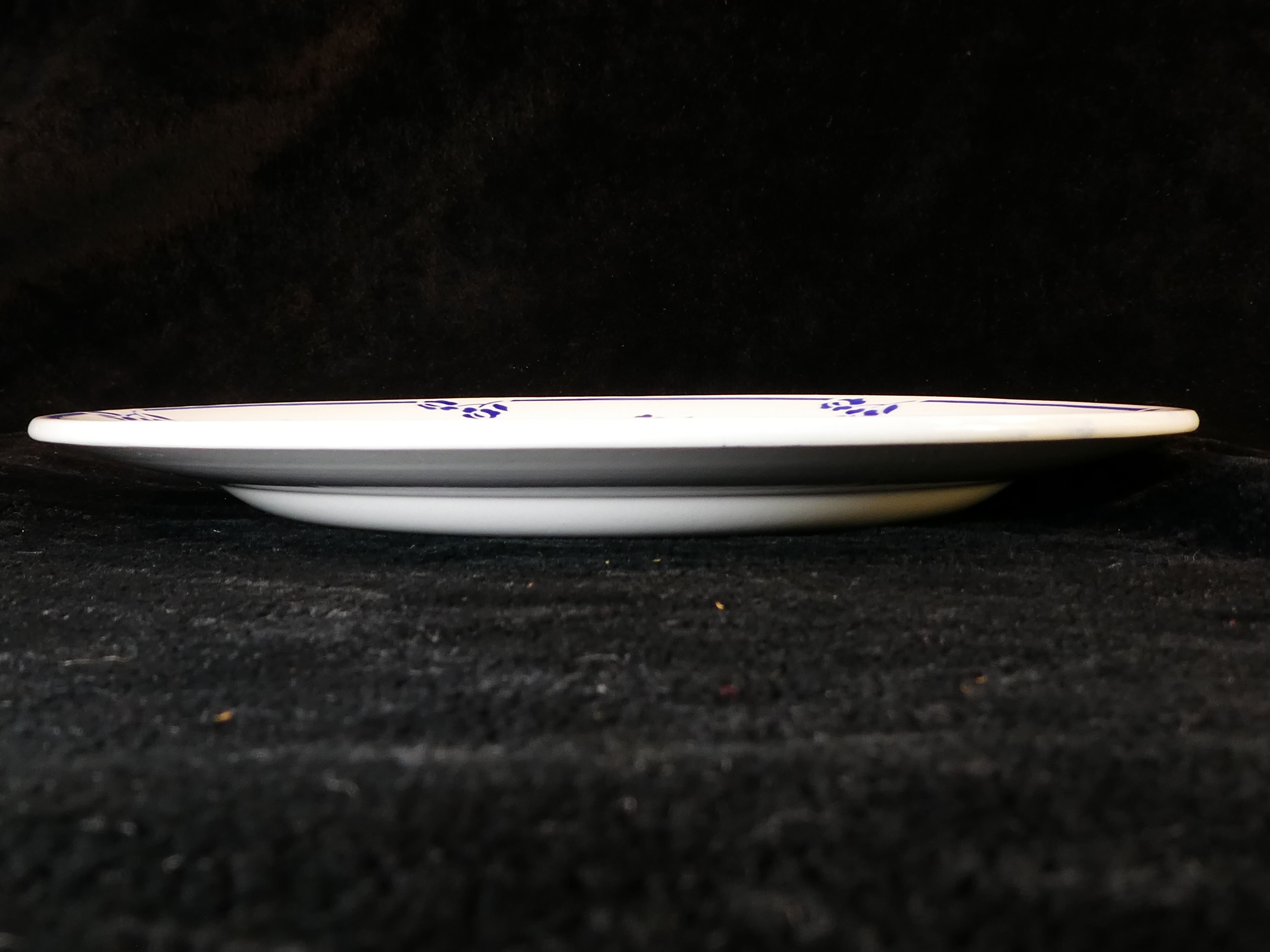 6 assiettes plates en faience de digoin sarreguemines petite fleur bleu