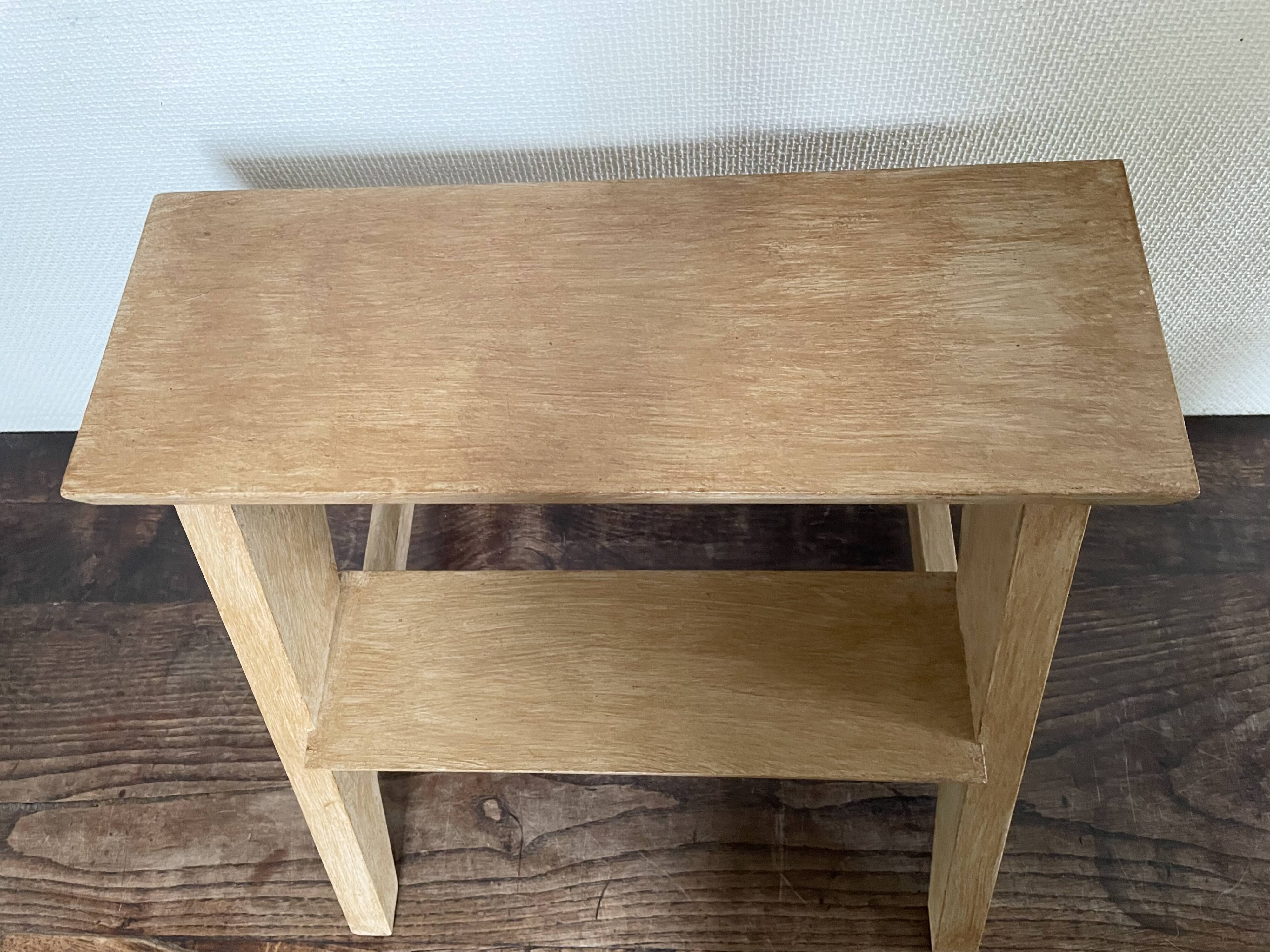Weathered wooden step stool