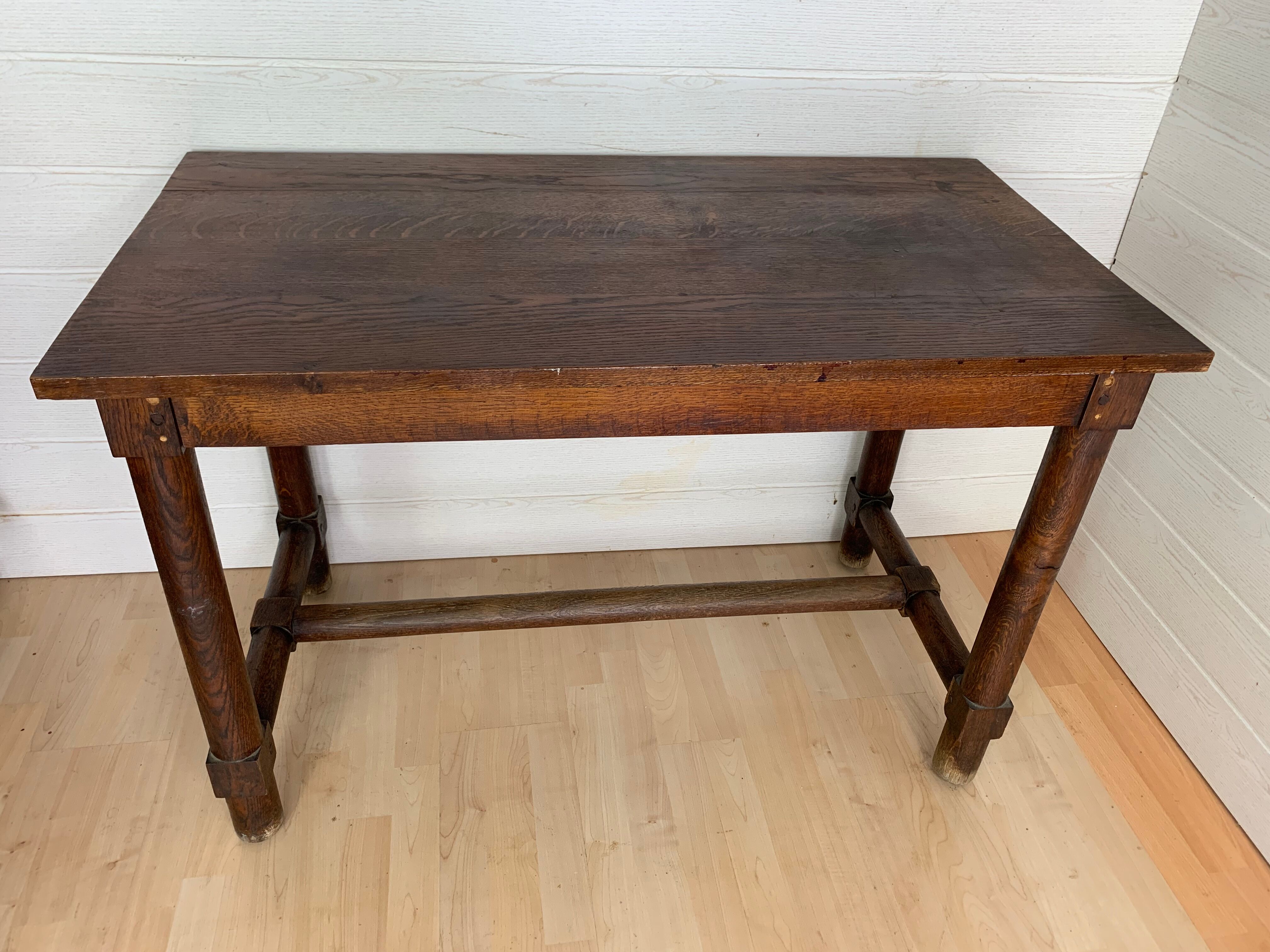 Table de ferme rustique en chêne