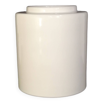 Vase en céramique blanc design Gabbianelli fabriqué en Italie 1960-70