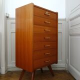 Chiffonier / semainier teak of the 1950s