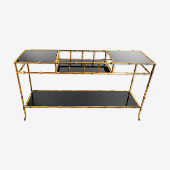 Bamboo gold metal console