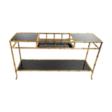 Bamboo gold metal console
