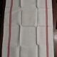 Old tea towels series of three monogram red J J hemp 57 X 90 cm