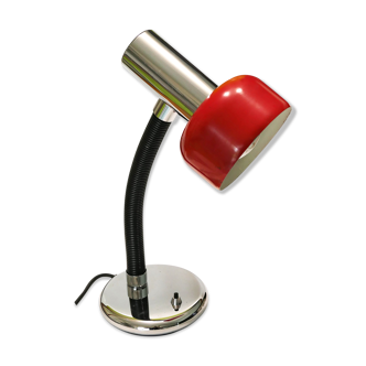 Red desk lamp 70s Hillebrand