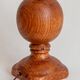 2 turned wooden lamp bases, 1940s-1960s