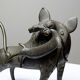 Subject, lion, hyena, Bronze beast from Benin Dahomey Cotonou vintage/antique.