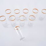 Set of crystal glasses, Italian design, 1970s, made in Italy