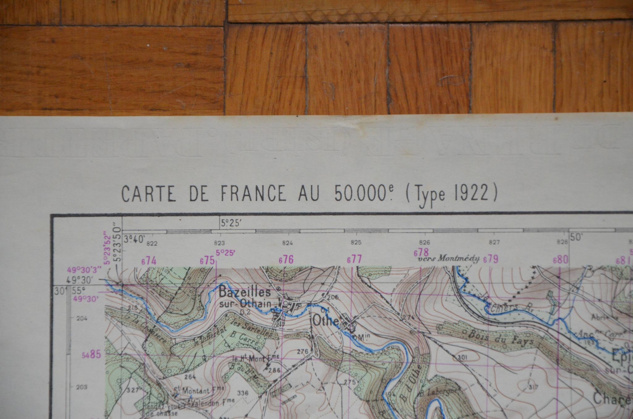Vintage map of Longuyon