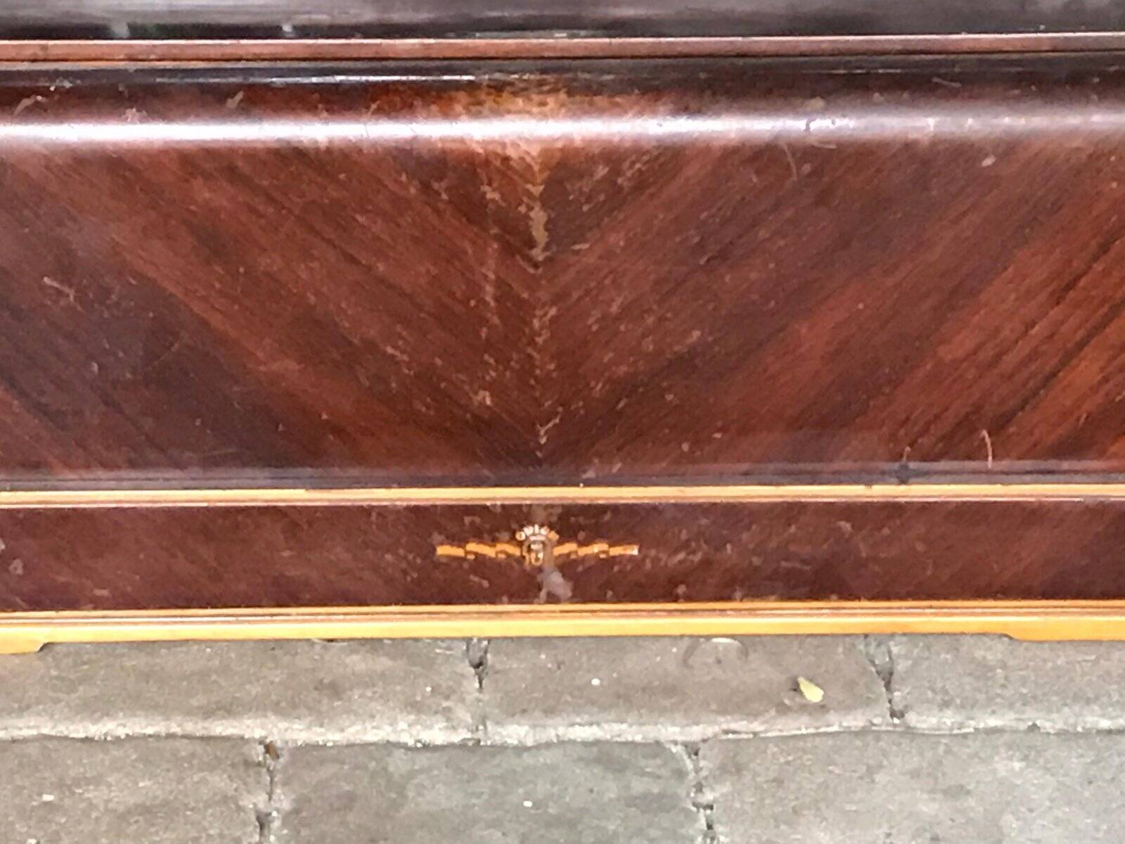 Orion turntable from the 1950s, brown wood and plastic, AL 101 Budapest platter.