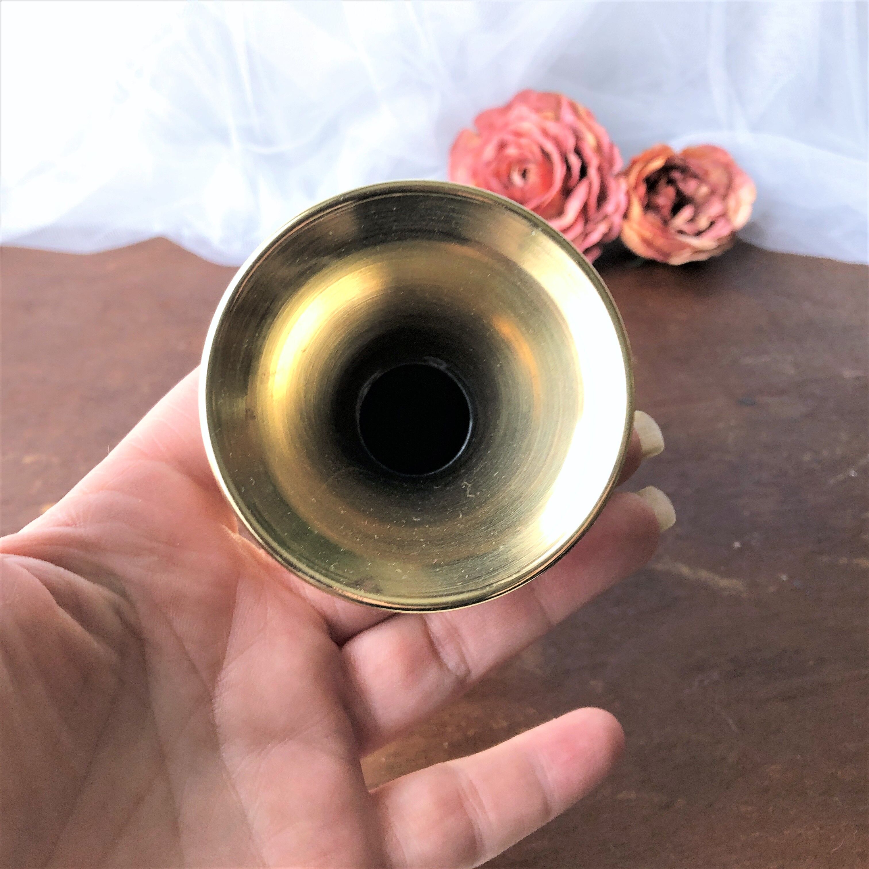 Vase soliflore laiton doré