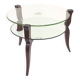 Table verre et miroir art déco