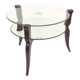 Table verre et miroir art déco