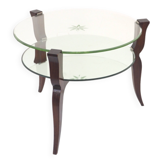 Art Deco glass and mirror table