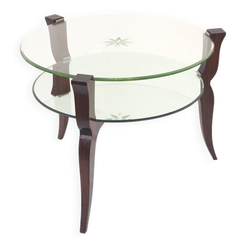 Art Deco glass and mirror table