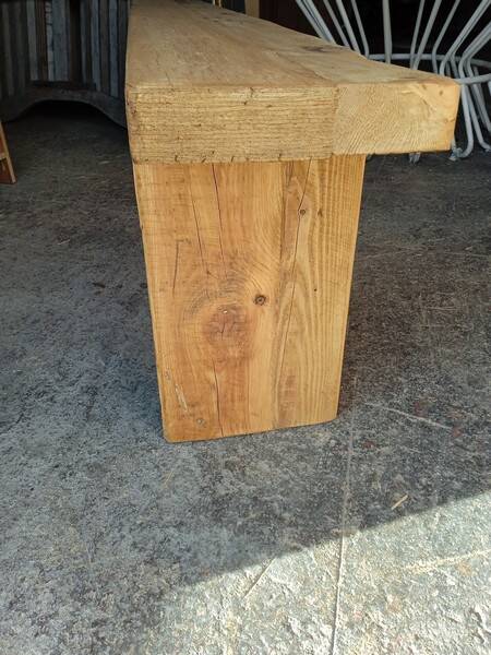 Bench 180 cm old solid wood with patina
