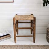 Tabouret mid century rustique