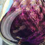 Cup, Empoli Amethyst glass. Italian art, hand-blown, 1950s.