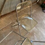 Pair of Yellow Plia Chairs Giancarlo Piretti Castelli Vintage