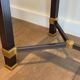 Glass Top Console in Lacquered Aluminium and Gold Metal, Pierre Vandel,