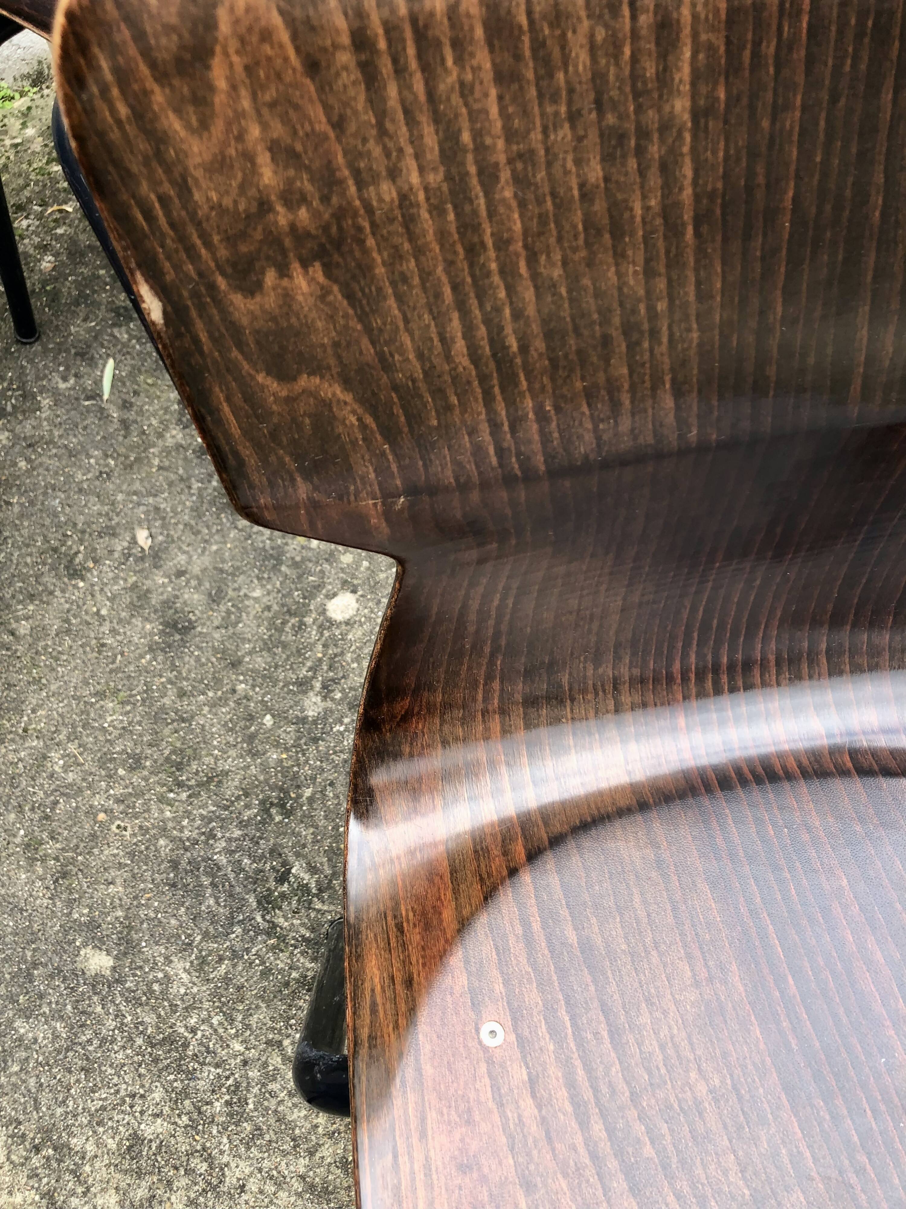 Lot de 6 chaises vintage Eromes E5