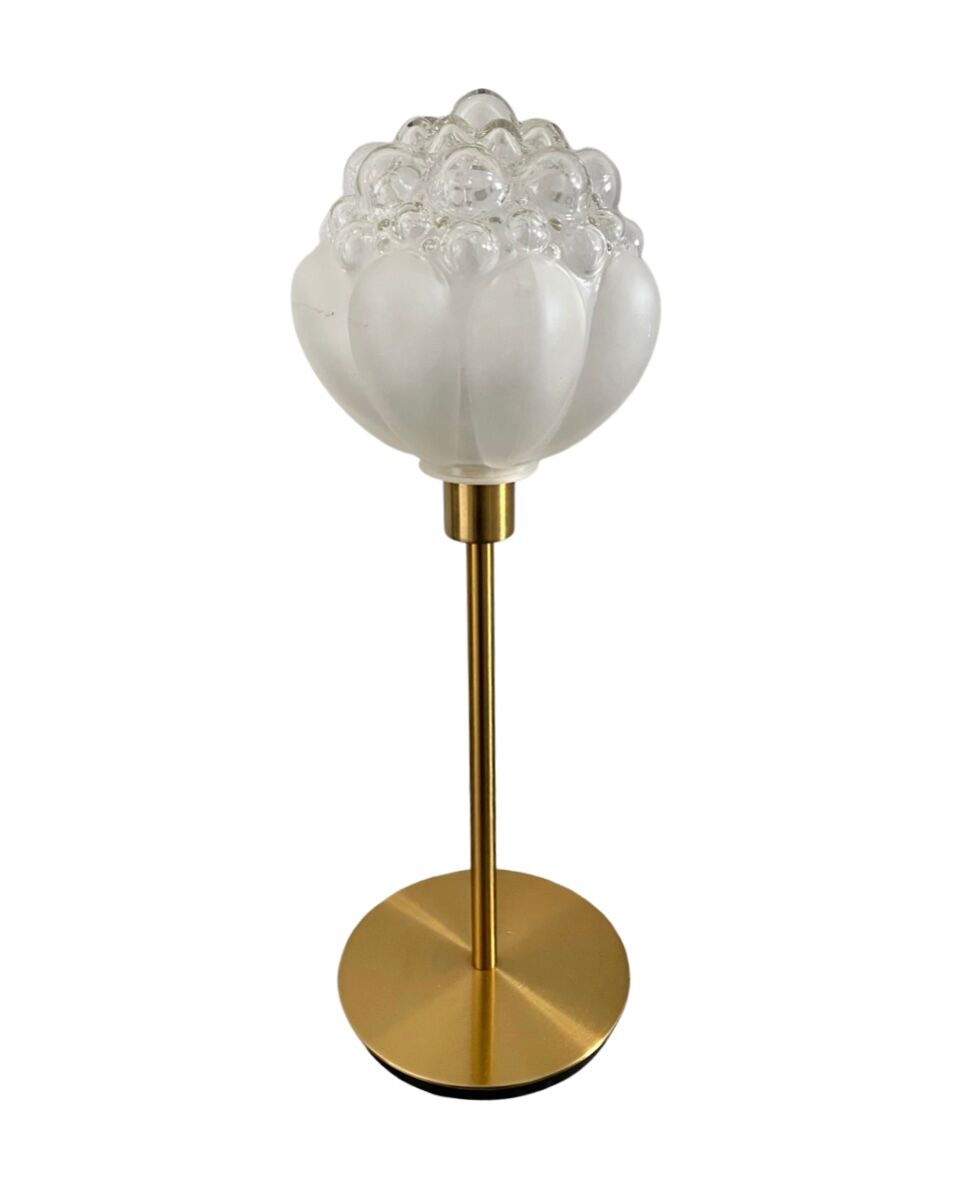 Table lamp bubbled glass globe