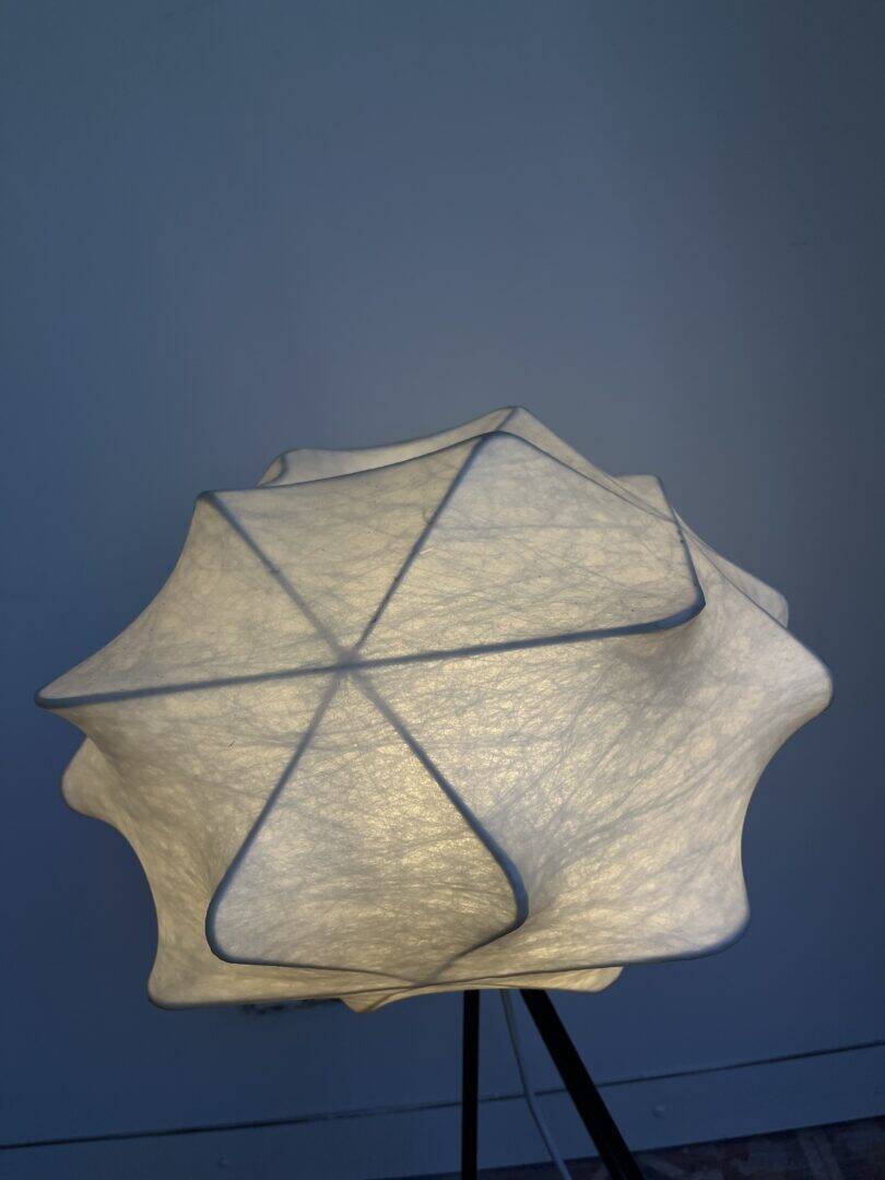 Rare cocoon tripod floor lamp