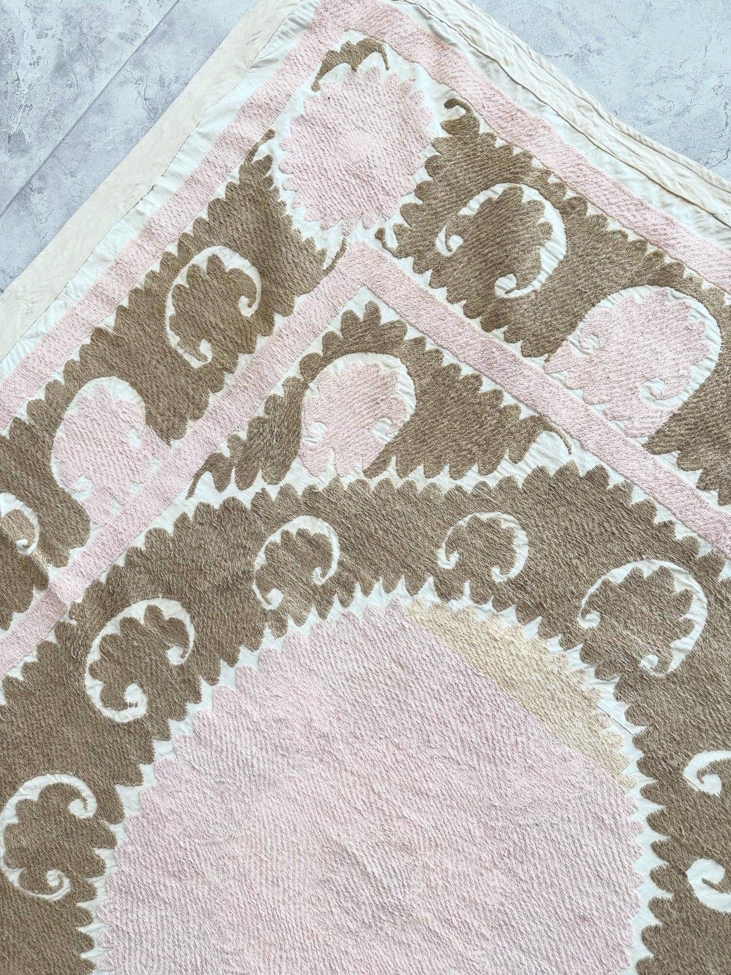 Vintage hand-embroidered tablecloth 137x142 cm
