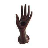 Vintage hand in brown ceramic