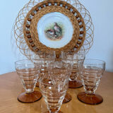Ensemble de 6 verres vintage style Art déco