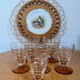 Ensemble de 6 verres vintage style Art déco