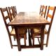 Solid oak farmhouse table and chairs