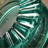 Vintage round ashtray, translucent green