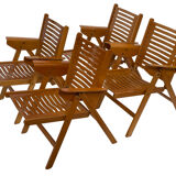 Vintage set of four Rex Plywood folding chairs by Niko Kralj design 1950