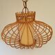 1950s rattan hanging lamp