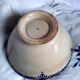 Old bowl in blue and white ironstone