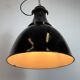 Industrial Black Enamel Bauhaus Pendant Lamp, 1930s