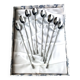 Set of 8 mazagran spoons, cocktail, ice in stainless steel