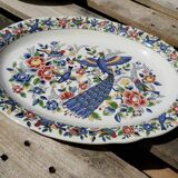 Vintage Peacock dish or large plate 47 cm